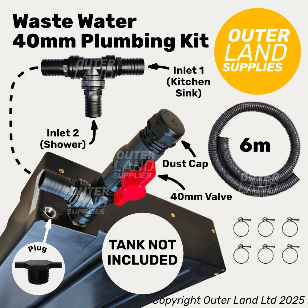Waste Water Plumbing Kit - Connected 2 Outlet Bundle