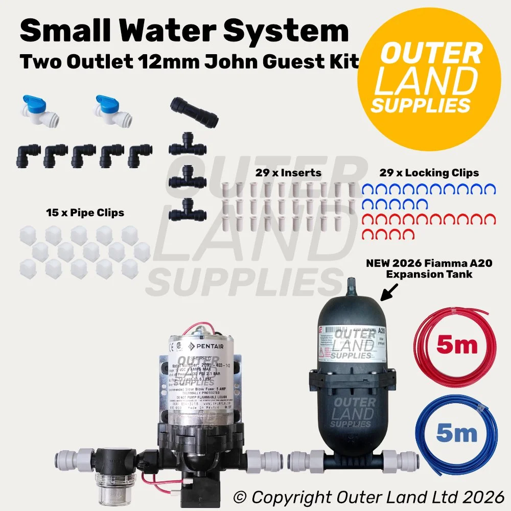 Small Bundle - 12V Water Pump & John Guest Plumbing Kit