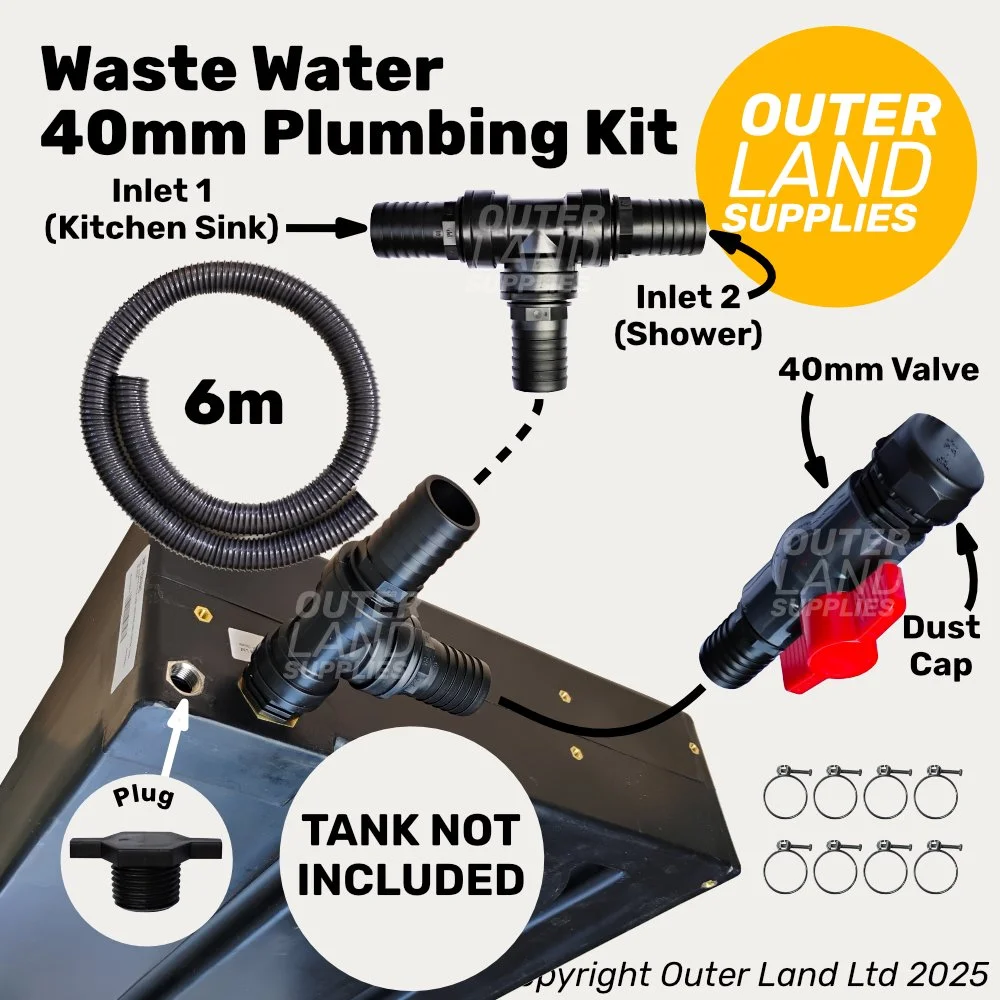 Waste Water Plumbing Kit - Remote 2 Outlet Bundle