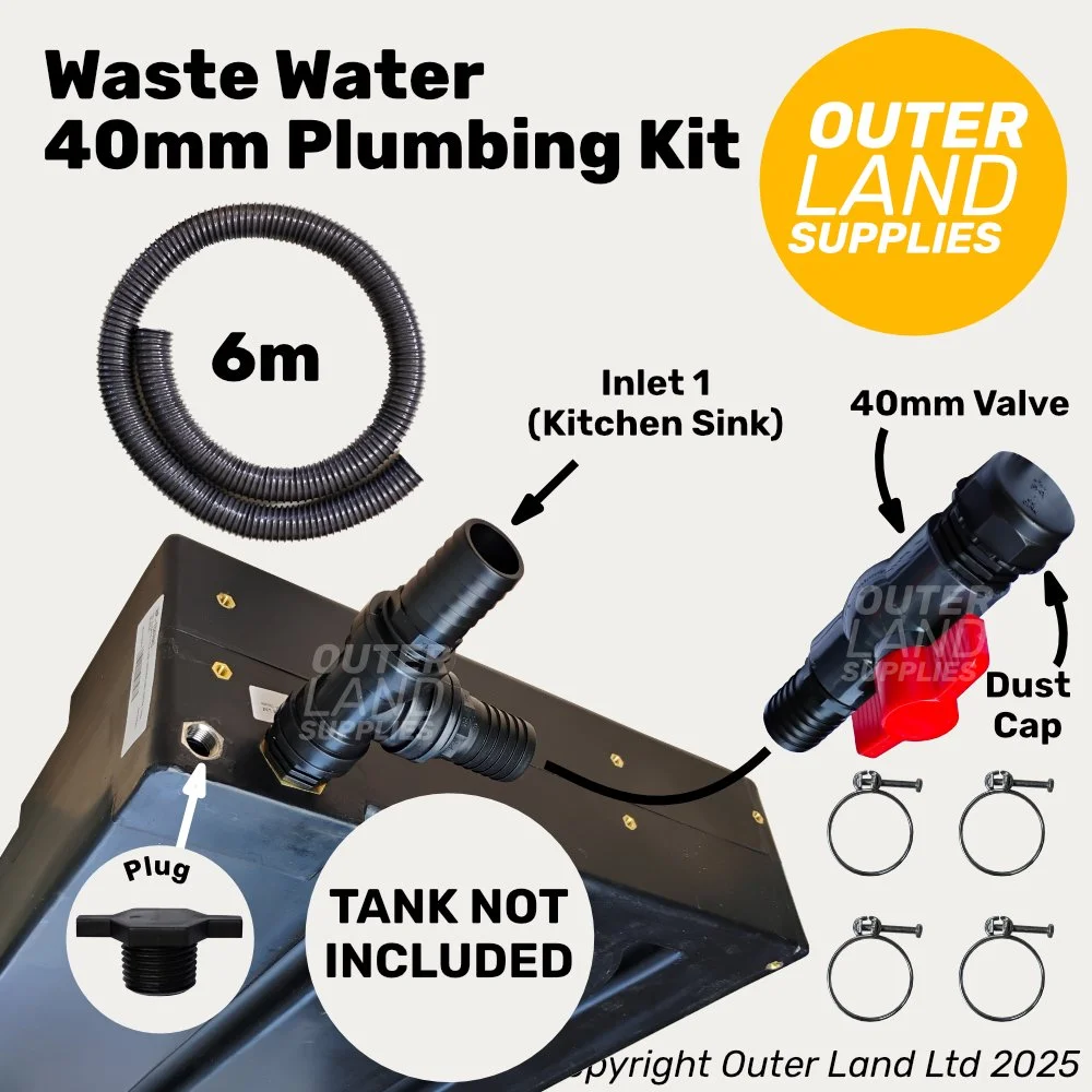 Waste Water Plumbing Kit - Remote 1 Outlet Bundle