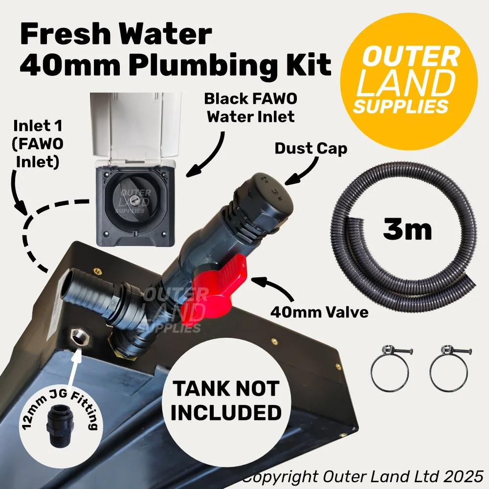 Waste Fresh Plumbing Kit Stem - FAWO White