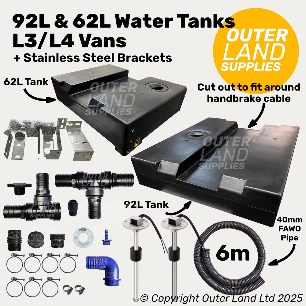 62L & 92L Underslung Water Tank Sender L3 & L4 Vans Citroen Relay, Fiat Ducato, Peugeot Boxer
