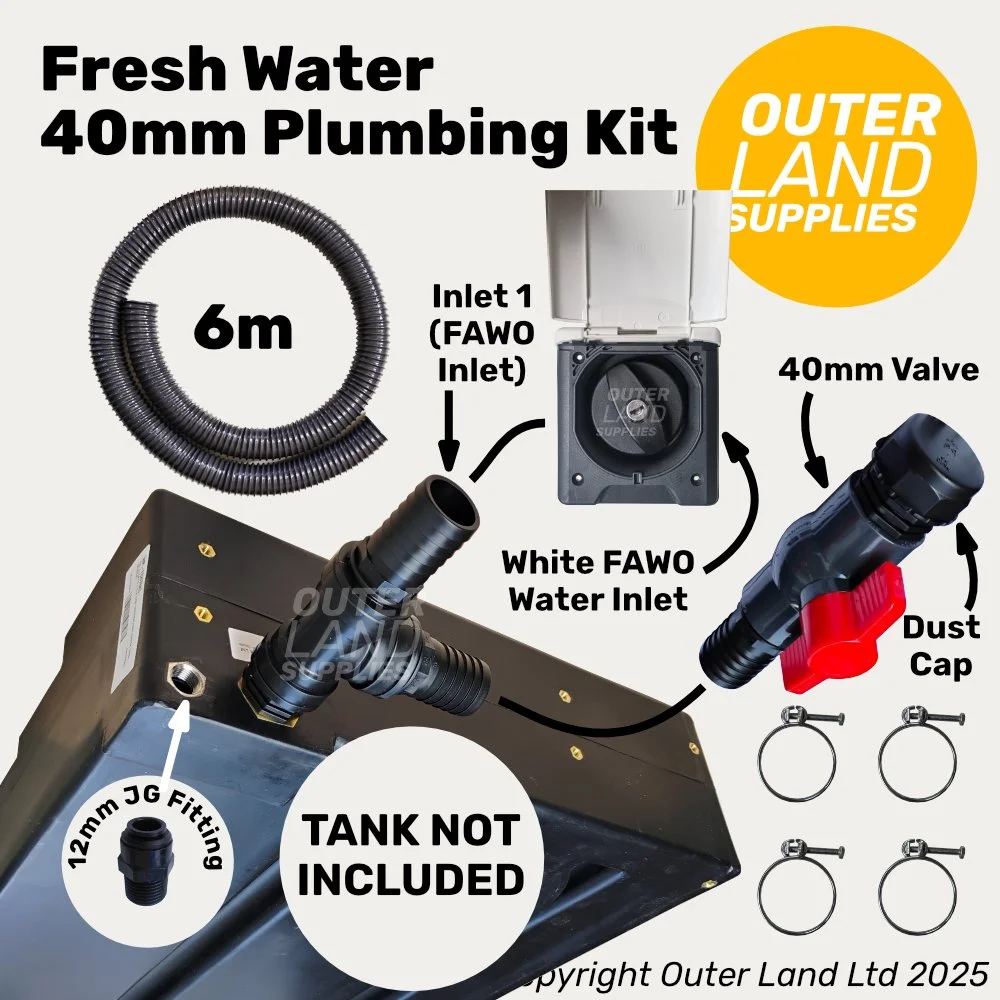 Waste Fresh Plumbing Kit - FAWO White