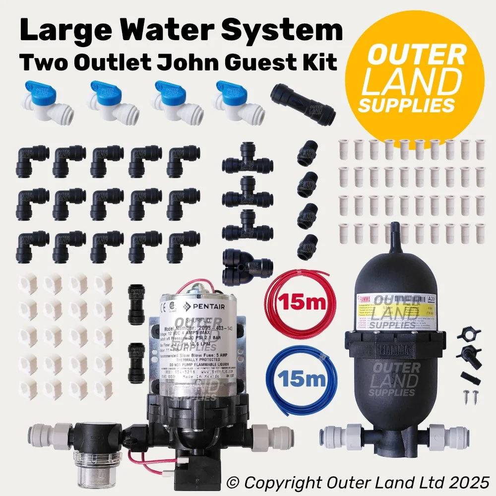 Large Bundle - 12V Water Pump & John Guest Plumbing Kit