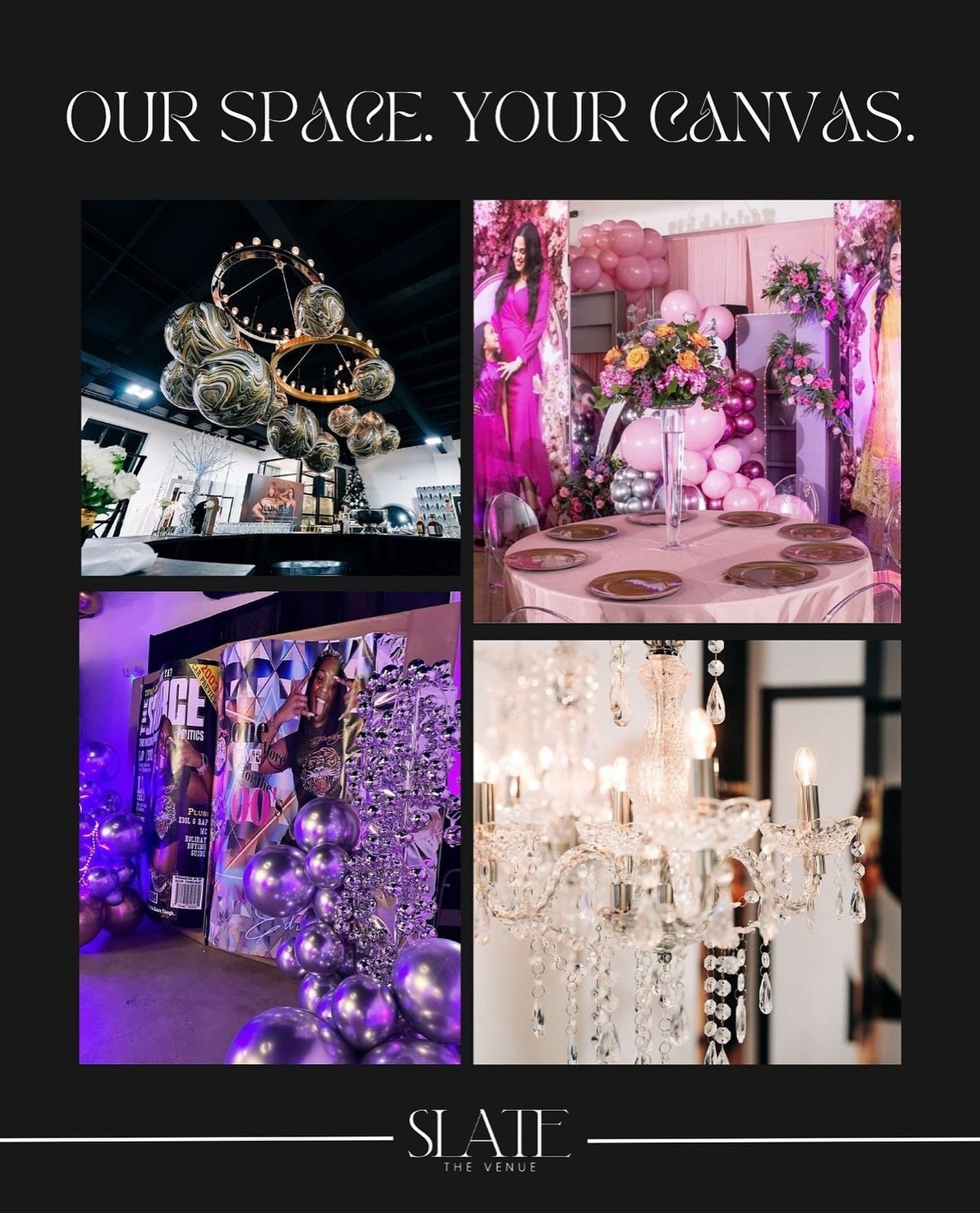 Discover Slate The Venue for your next event or celebration! We are the experts in making your event dreams come true. Tell us your idea and we&rsquo;ll figure out how to make it happen. Learn more today at www.slatethevenue.com! 🥂✨