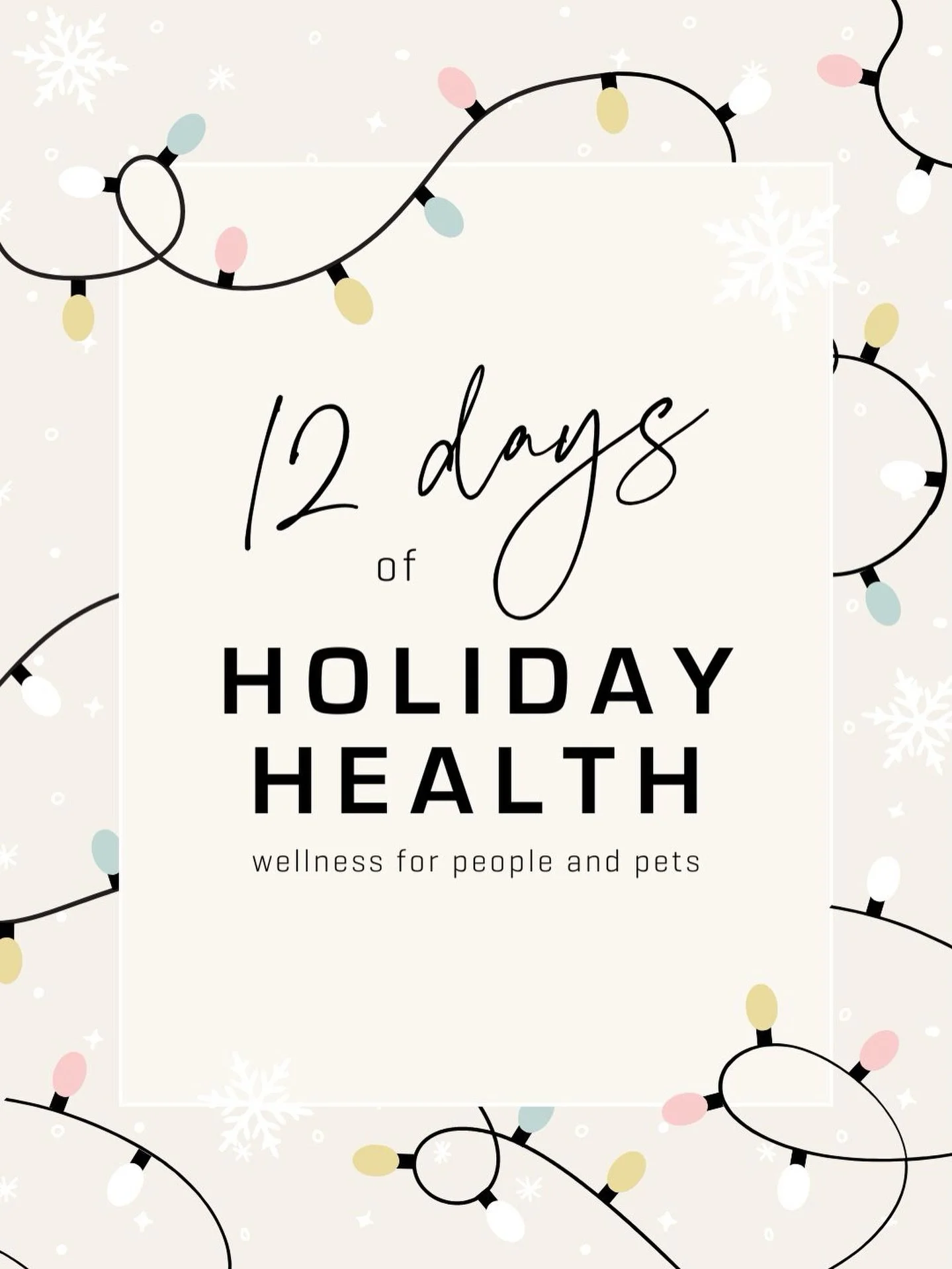 🎄✨ 12 Days of Holiday Health: Wellness for People &amp; Pets ✨🎄

The holidays are busy, joyful, and sometimes a little ruff on our bodies &mdash; and our pets feel it too!

 🐾 From chiropractic benefits and everyday wellness tips to festive fun fo