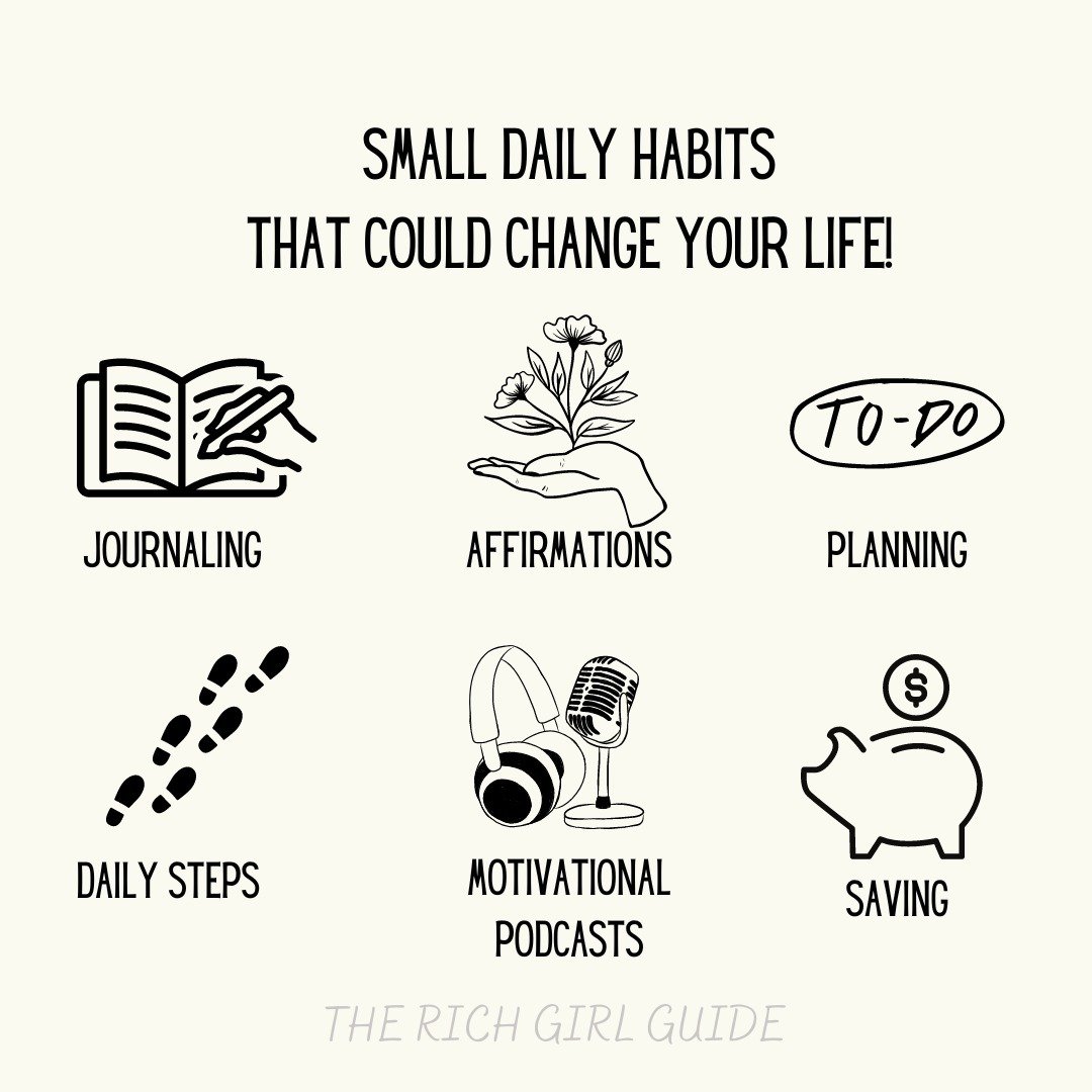 Here are 6 simple habits that could completely transform your life!

I love finding tiny ways to make a big impact! My personal favourite has to be journaling - which changed my life forever ✨

What daily habits have you started and seen improvements