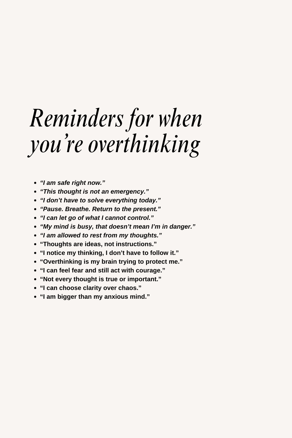 How to Stop Overthinking (Neuroscience Tips) — The Elevate Edit
