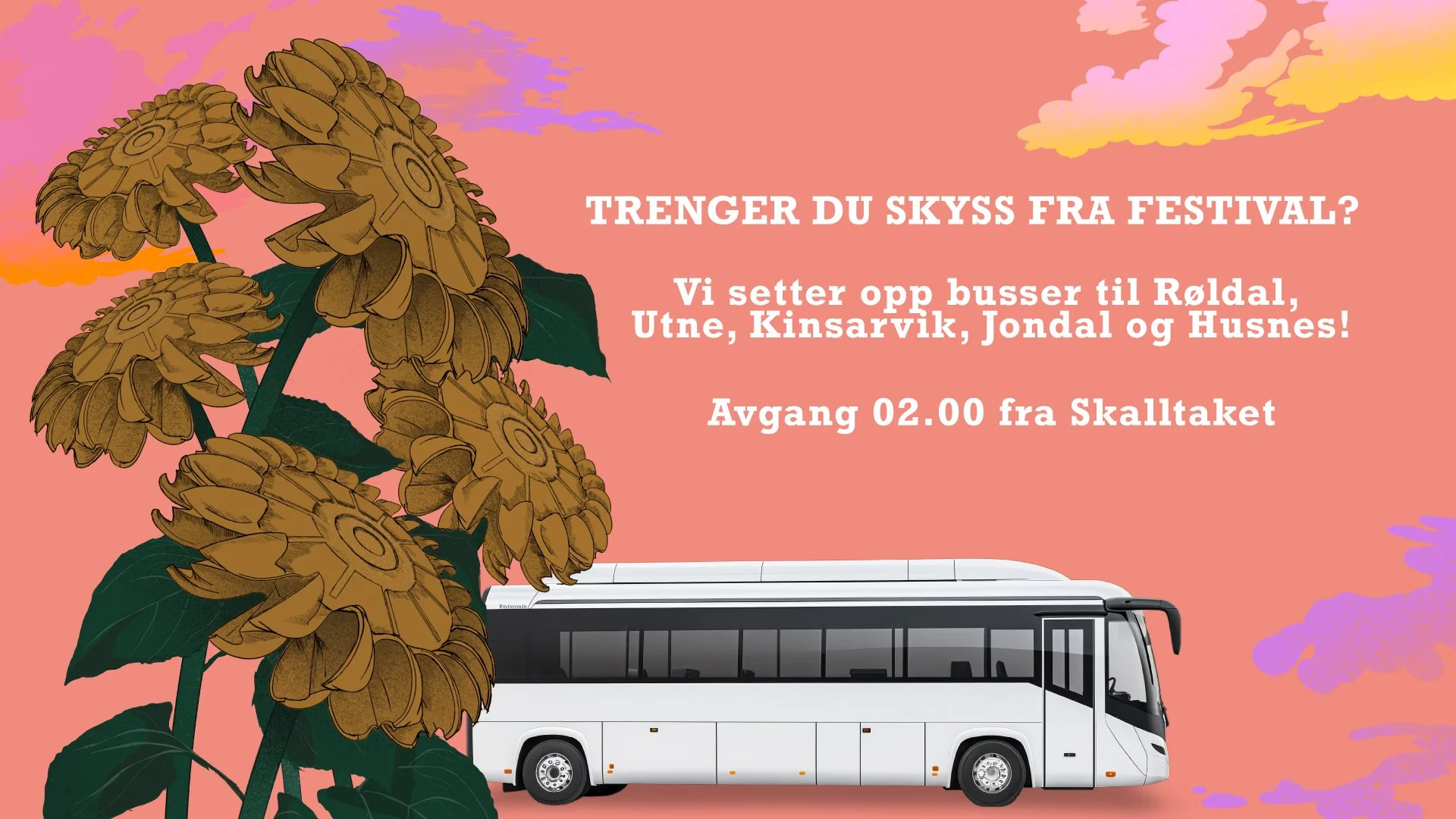 Vi setter opp gratis buss!