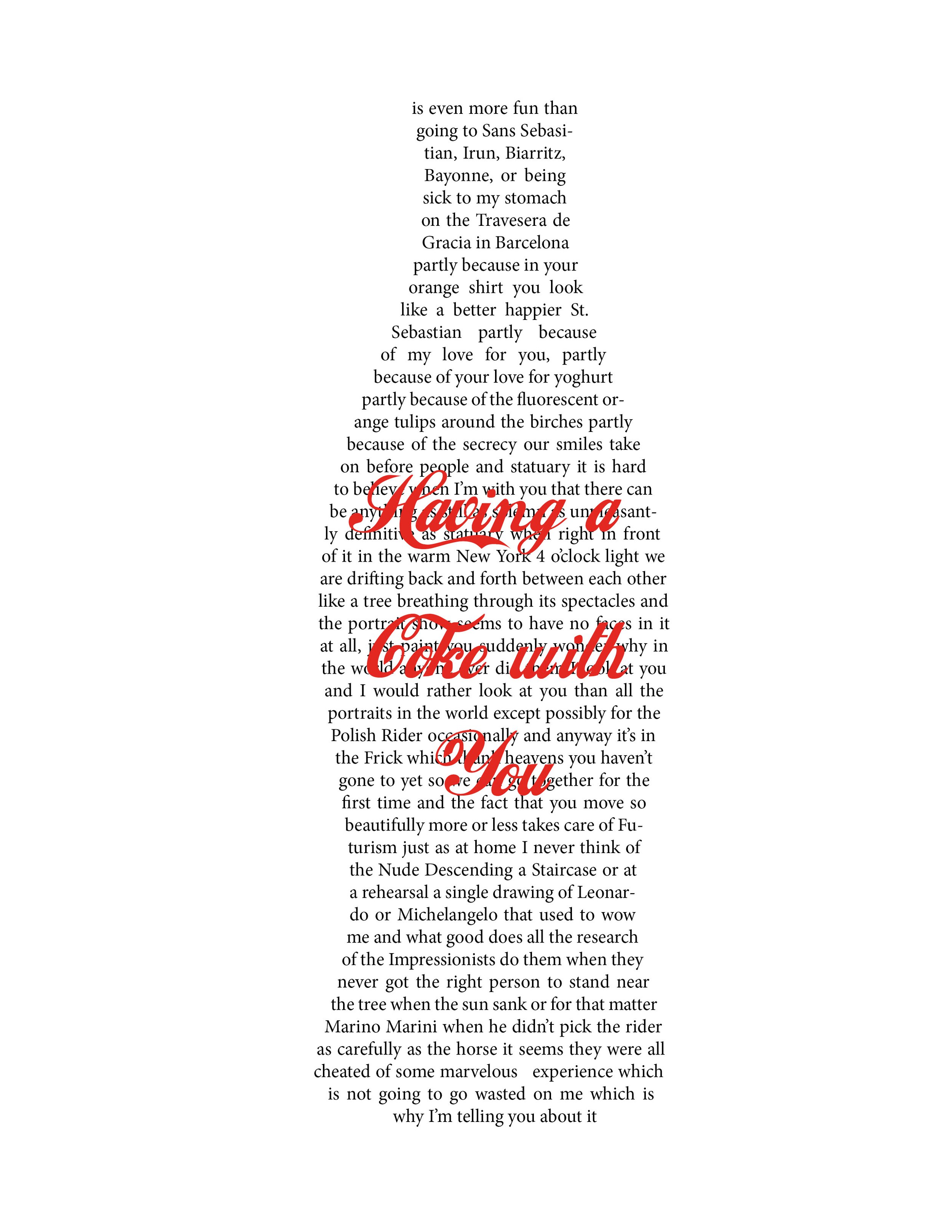 Having a Coke with You Calligramme..jpg