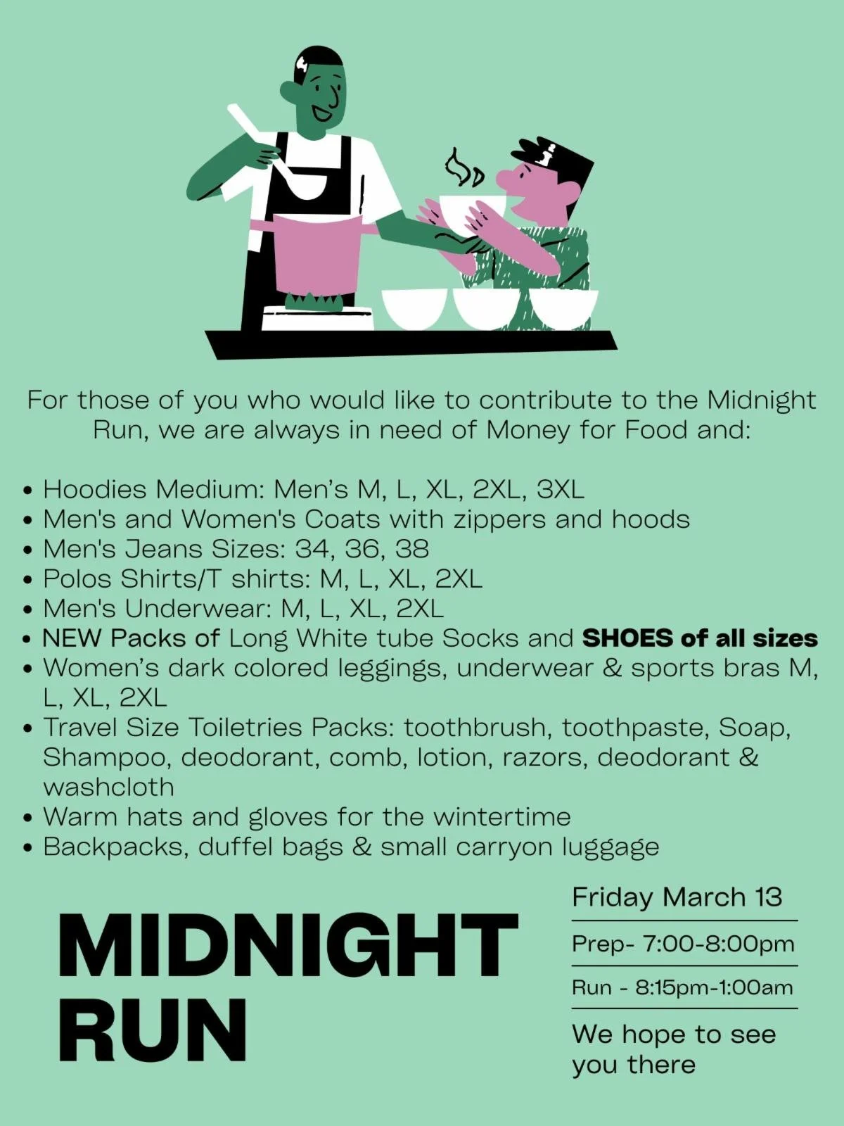 Midnight Run Donations