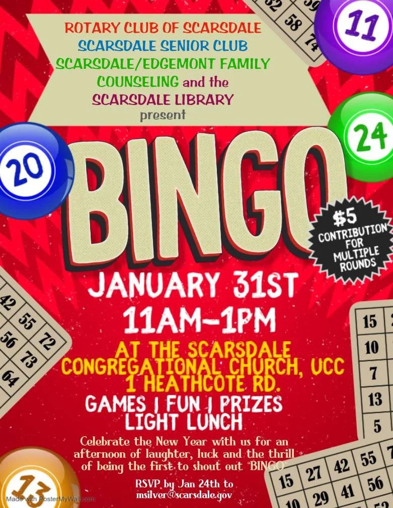 Bingo at SCC on January 31st