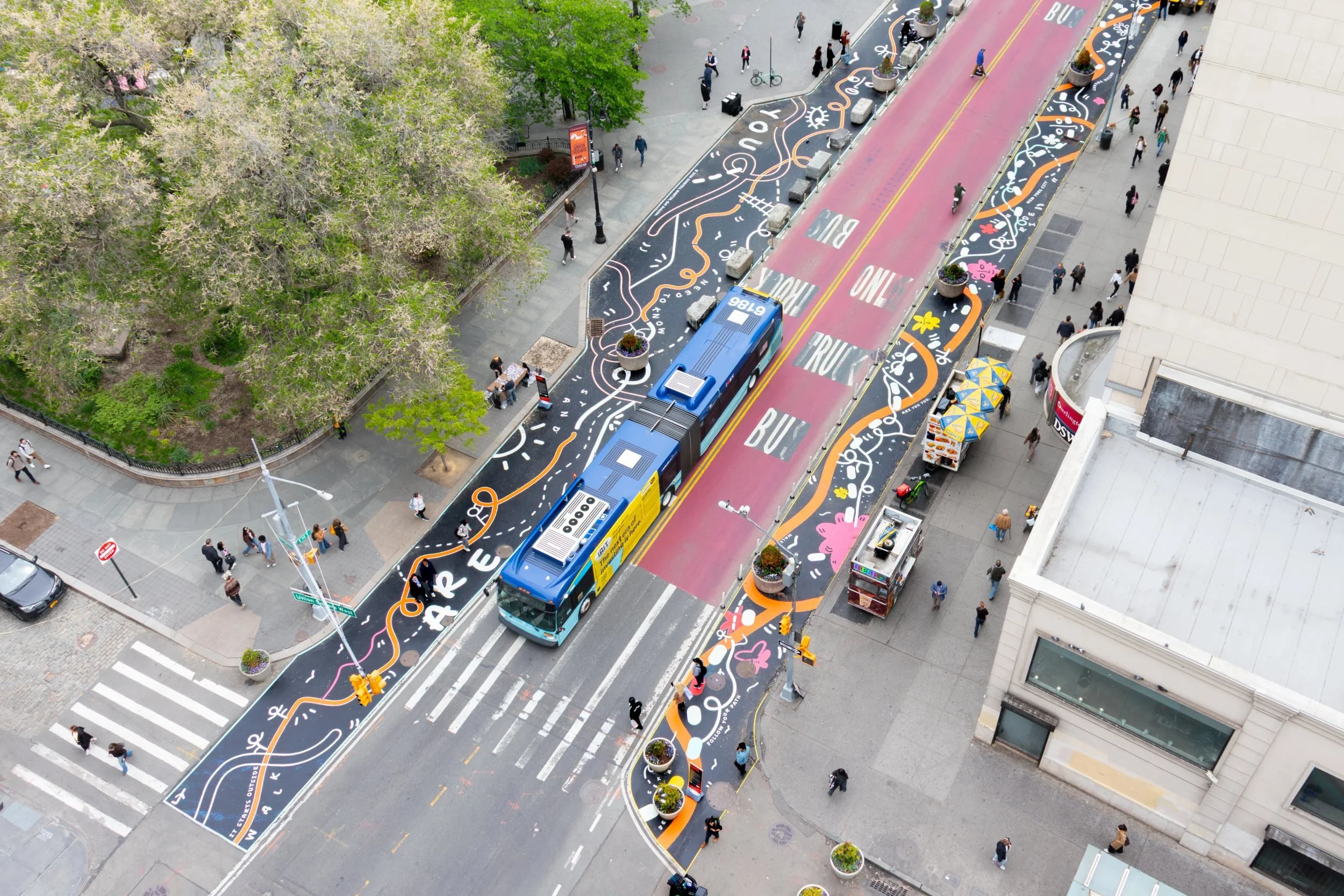 SIXTH ANNUAL 7,500 SQ FT 14TH STREET MURAL INSTALLATION: “GET OUTSIDE” BY ARTIST SHANTELL MARTIN UNVEILED IN UNION SQUARE