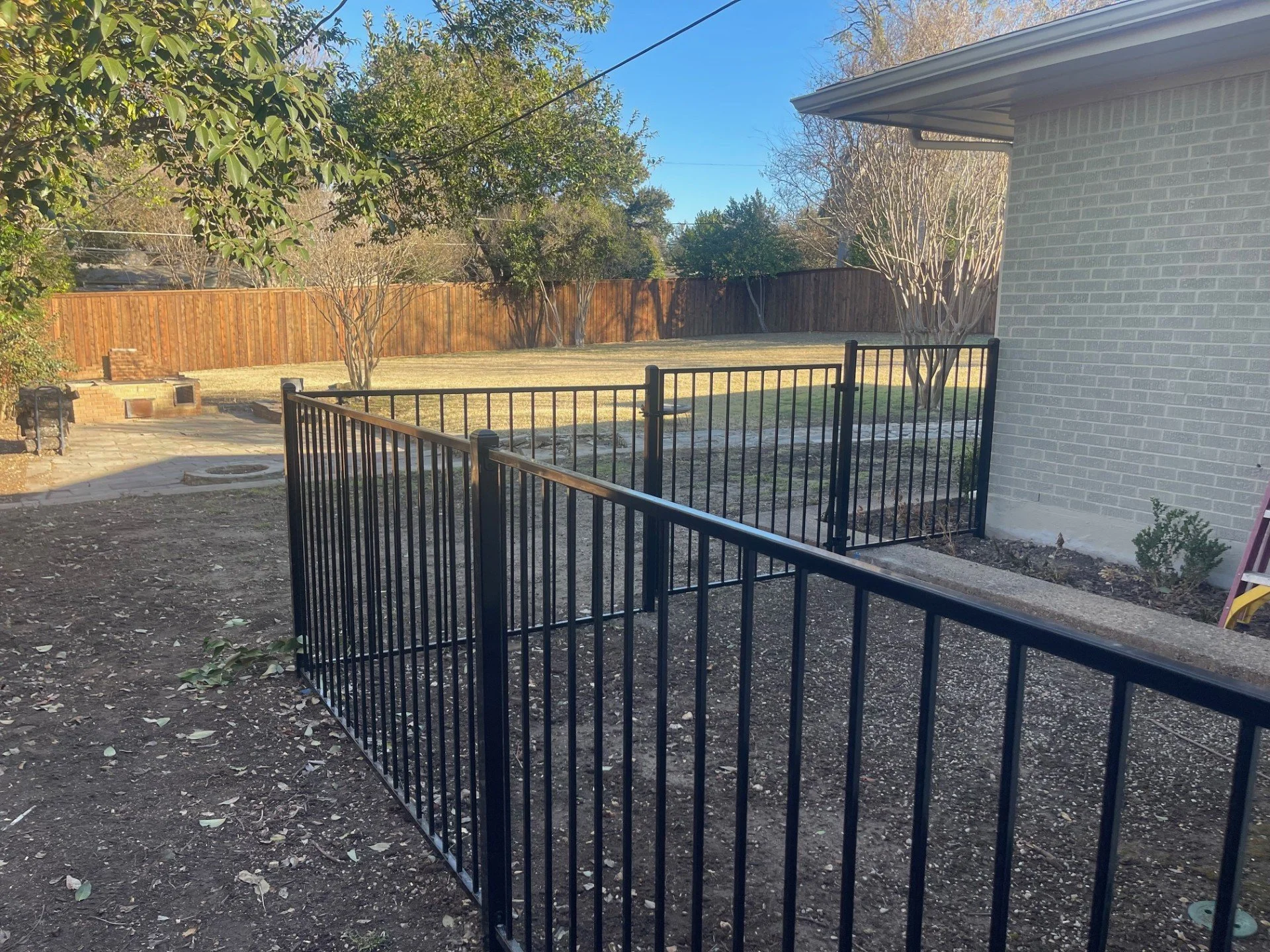 Residential Pre-fabricated iron fence & walk gate.jpg