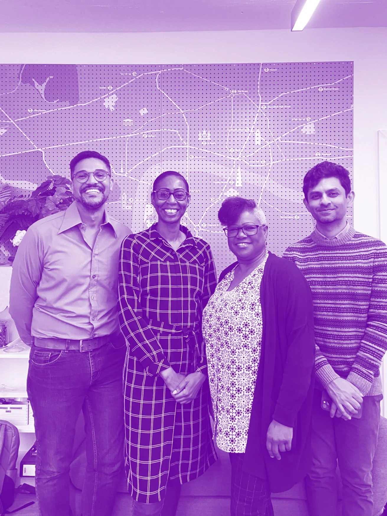 SOLICO owner Chris with members of health tech co-working space Health Foundry