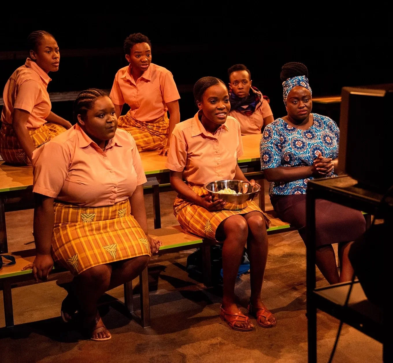 hool Girls or; The African Mean Girls Play by Jocelyn Bioh. Obsidian Theatre/Nightwood Theatre. Dir: Nina Lee Aquino. Costumes: Joanna Yu. Set: Rachel Forbes.