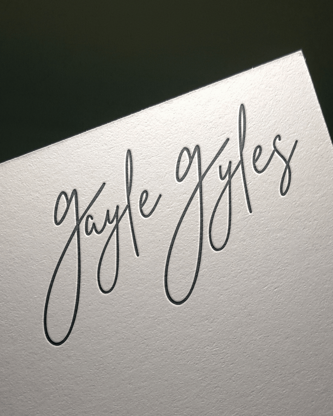 Guided by Gayle brand typography design featuring custom handwritten logo detail