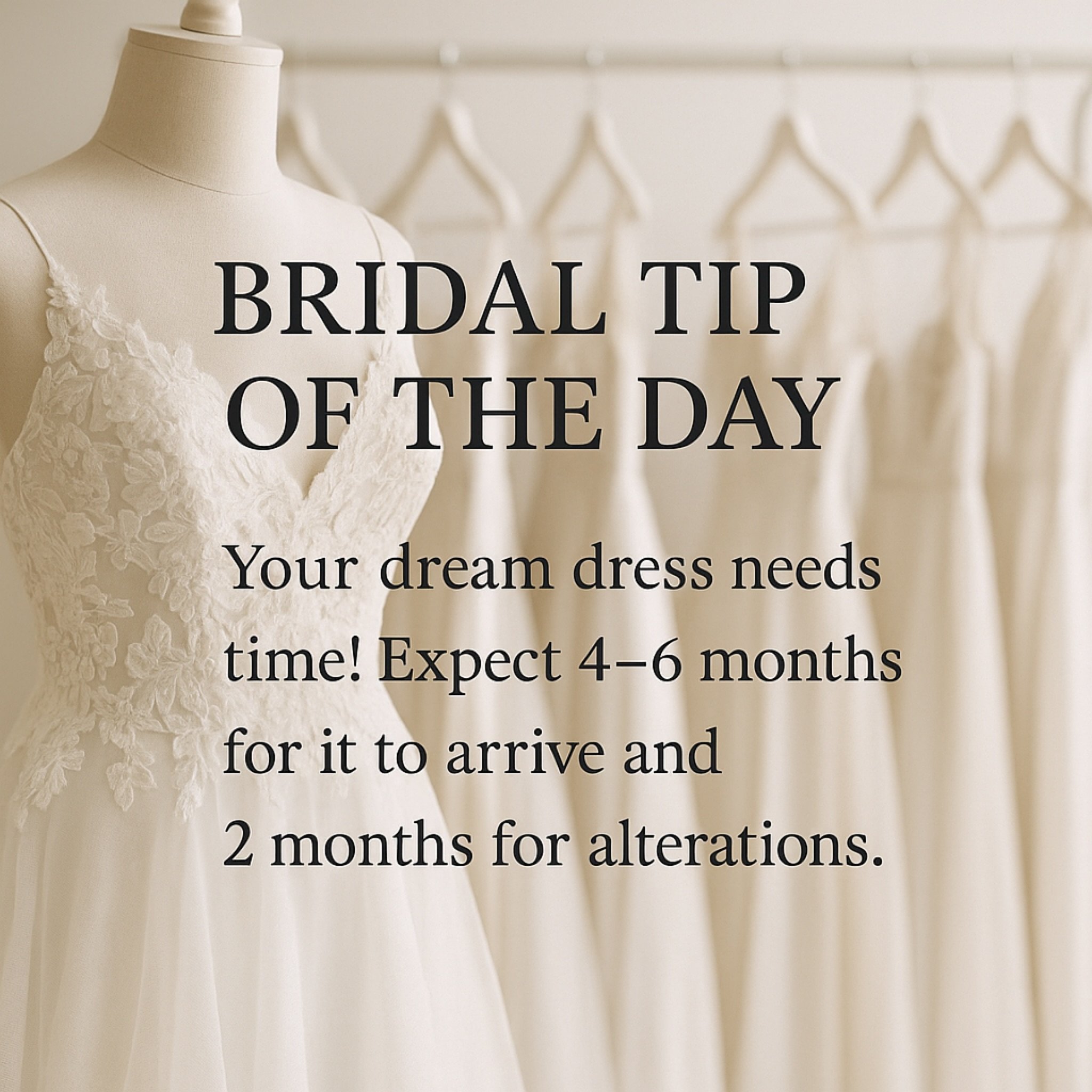 🩵Don&rsquo;t stress if you don&rsquo;t have months to wait! Many gowns can be purchased off the floor and taken home the same day.🩵