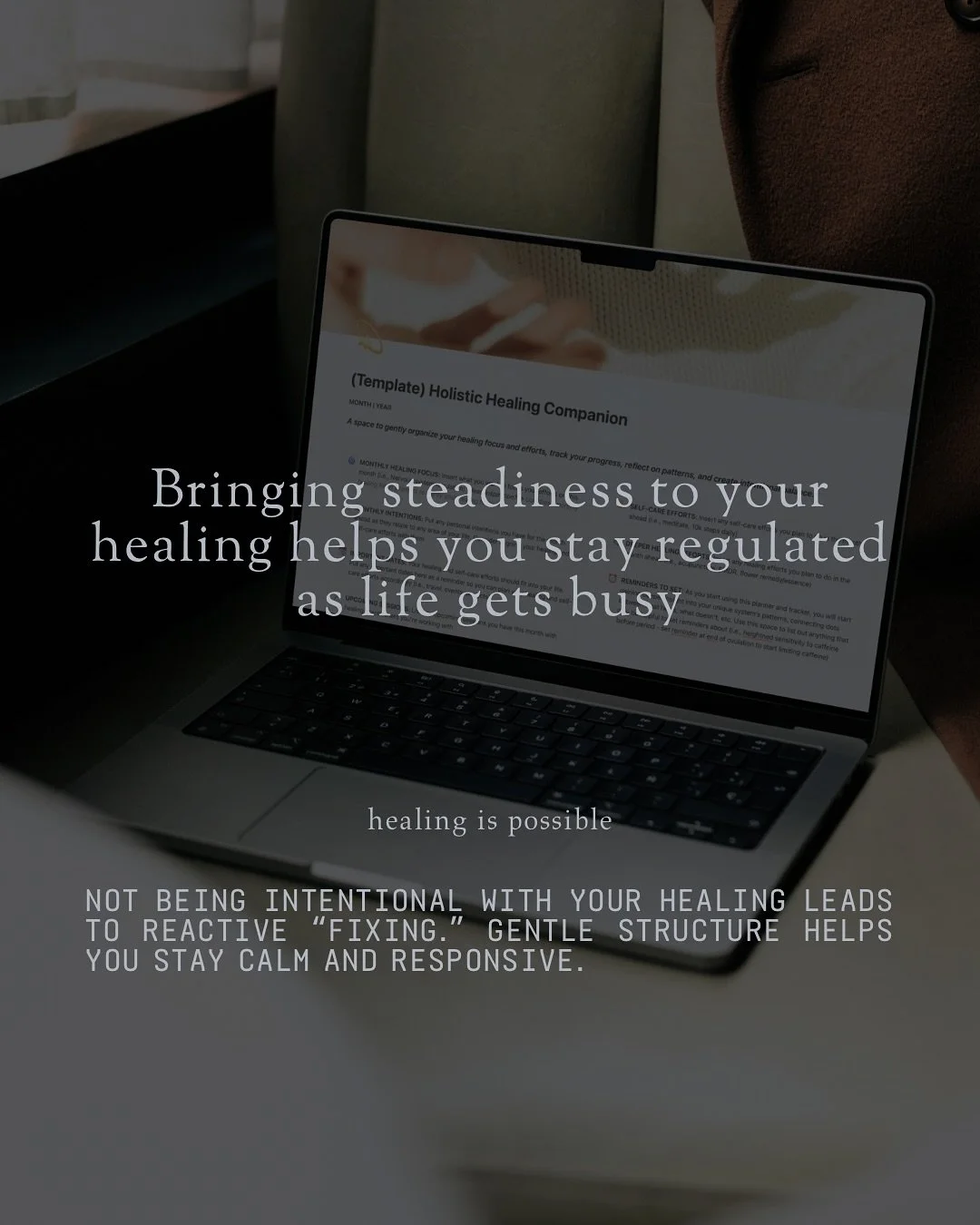 The Holistic Healing Companion 💫

This is for the woman who:

✅ Prioritizes her wellness, but feels like her healing lacks direction or cohesion
✅ Notices emotional, physical, or energetic shifts, but doesn&rsquo;t always know what to make of them
✅