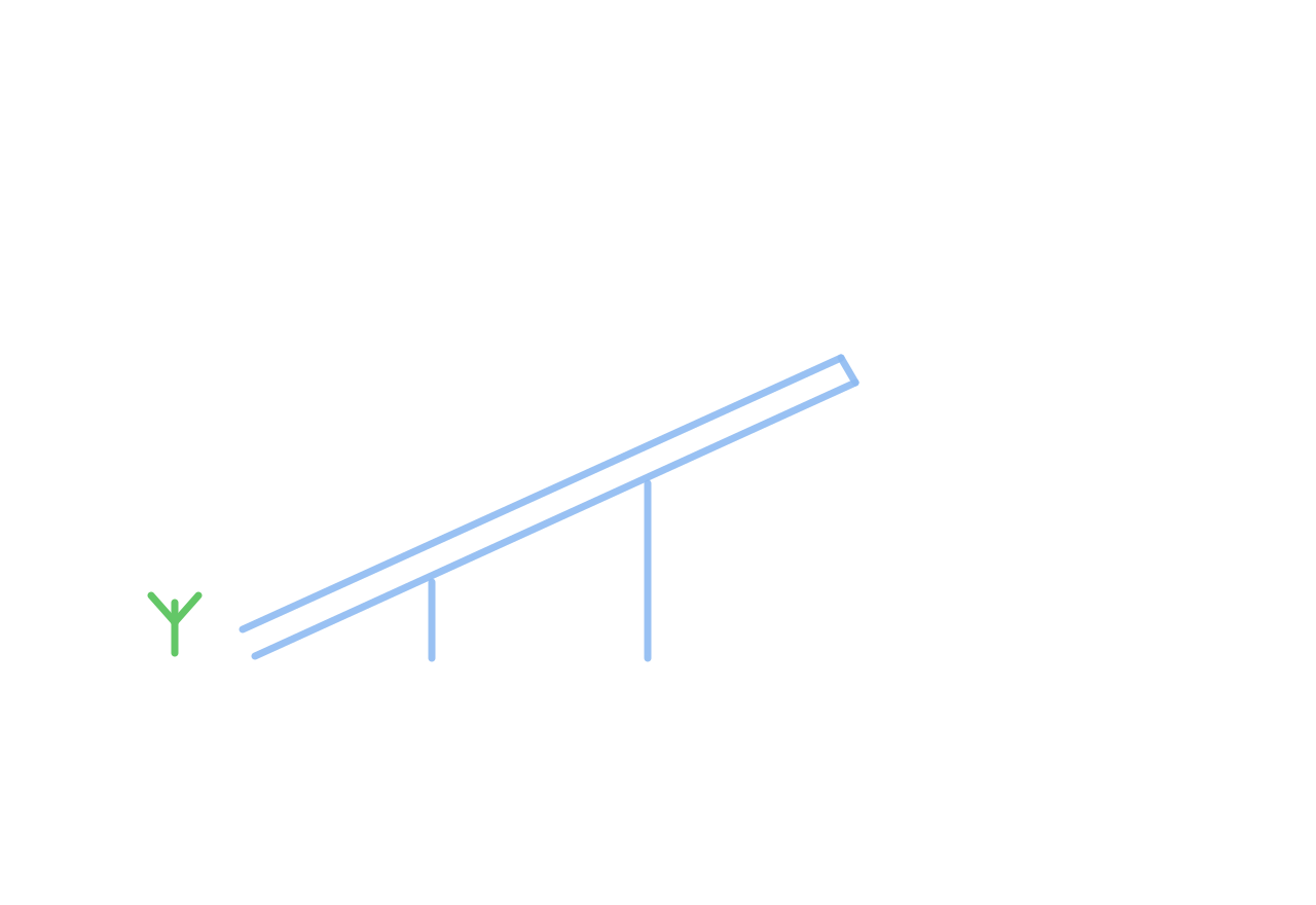 Graphic icon depicting a blue conveyor belt dropping coal into a pile.