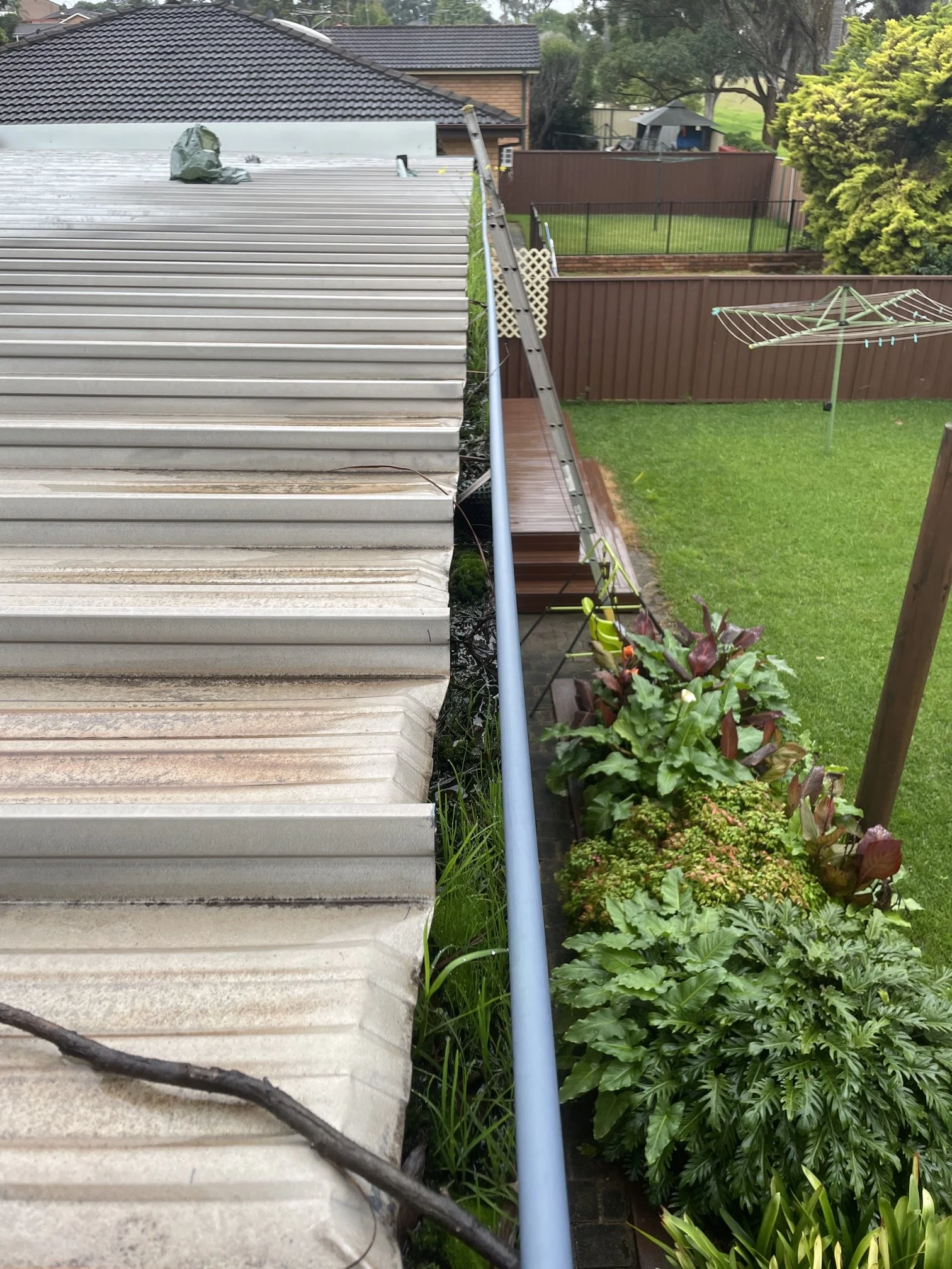 Water is overflowing from my gutters. Contact Blown Away Gutter Cleaning to remove debris from your gutters today.
