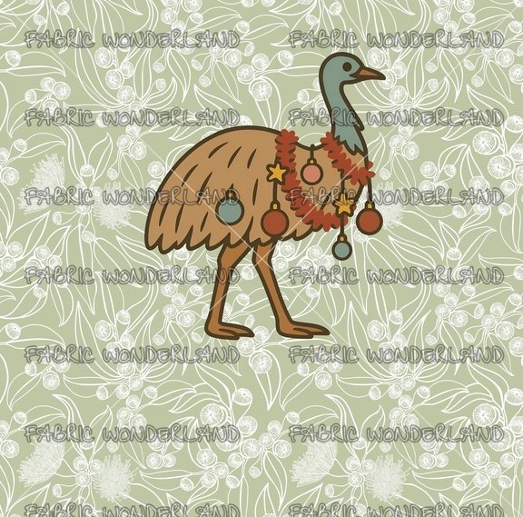 Jingle Bells Emu - Olive