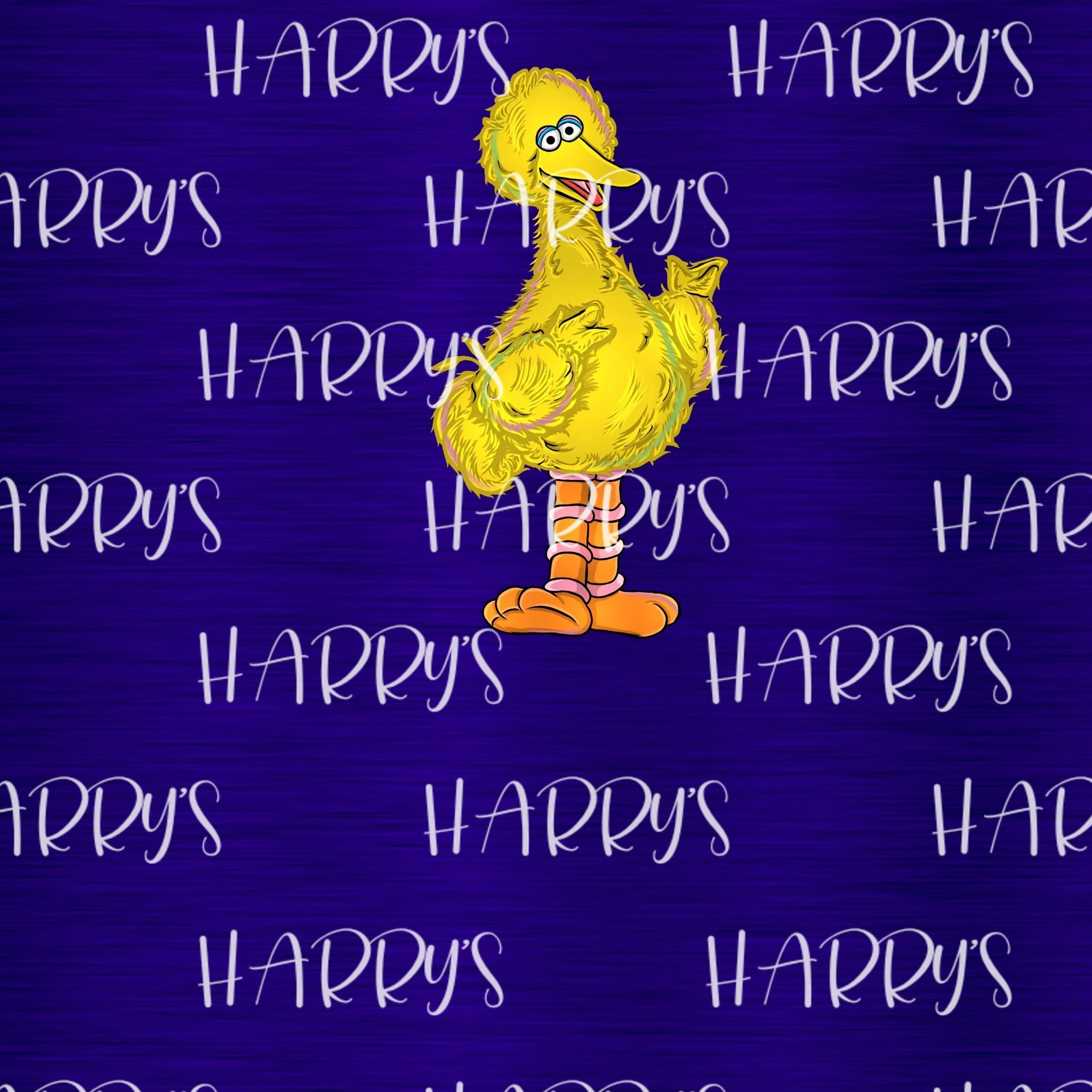 Yellow Bird - Navy - Panel