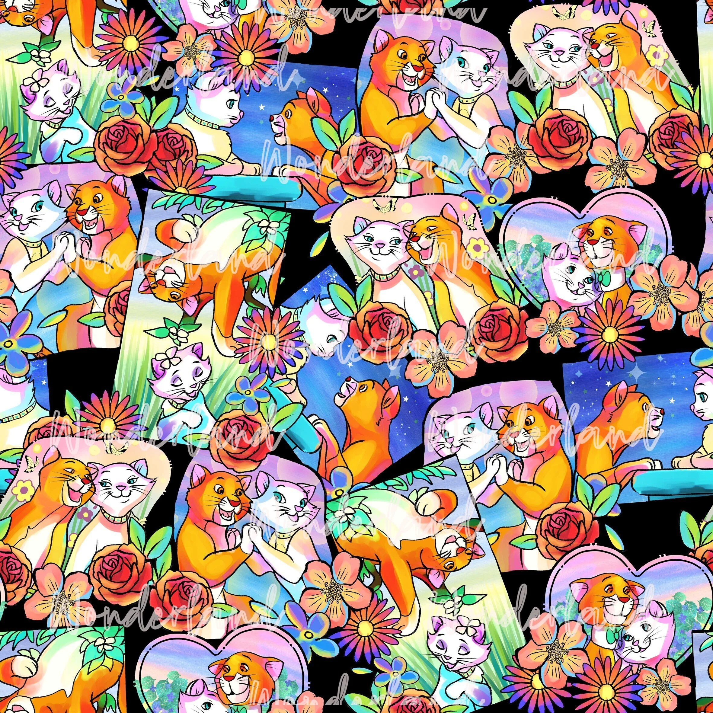 Stacked Kittens - Black