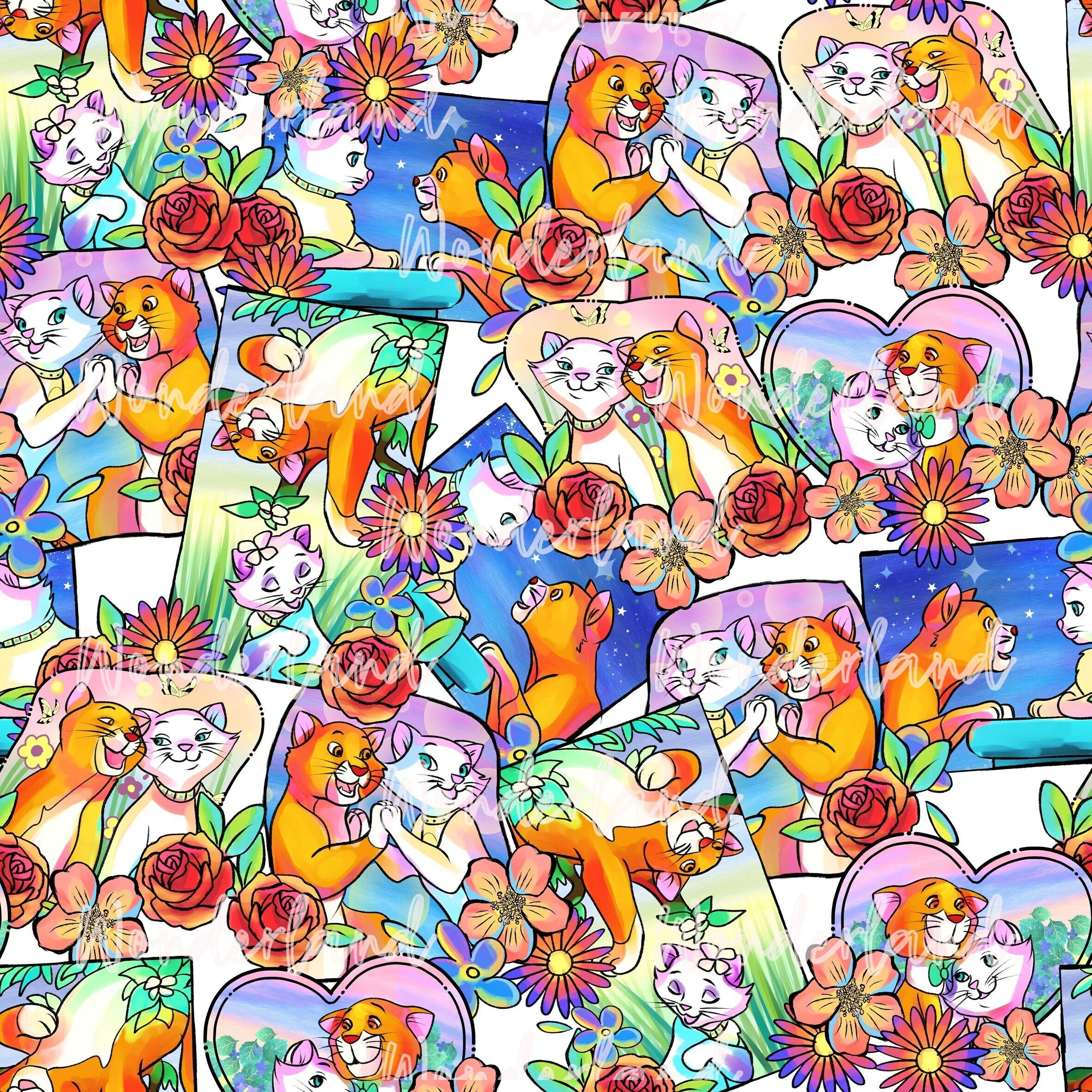 Stacked Kittens - White