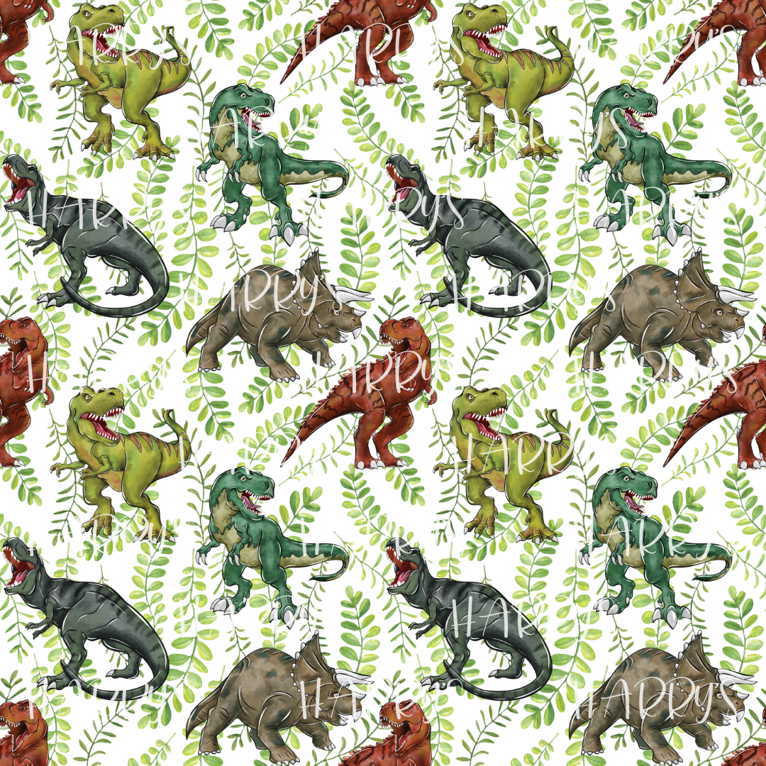 Dinosaurs Roar - White