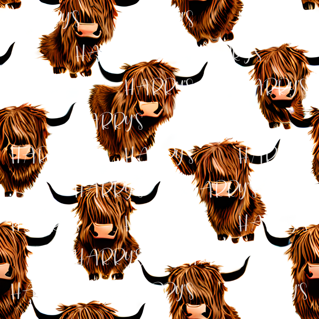 Highland Cow - White