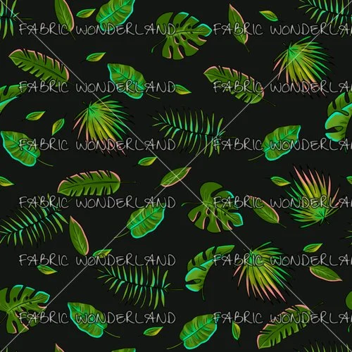 Mesozoic Era Leaves - Black