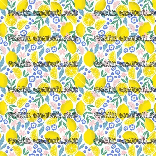 Lemon with Flowers