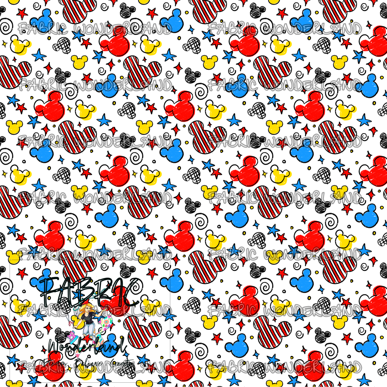 Mouse Fans Coord - White