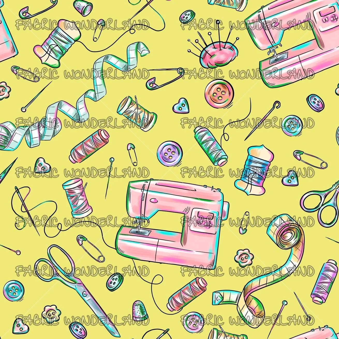 Sewing bits and bobs - Yellow