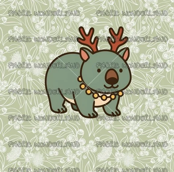 Jingle Bells Wombat - Olive