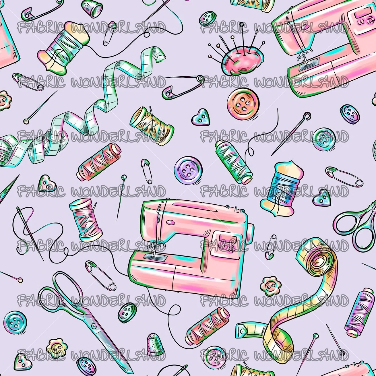 Sewing bits and bobs - Purple