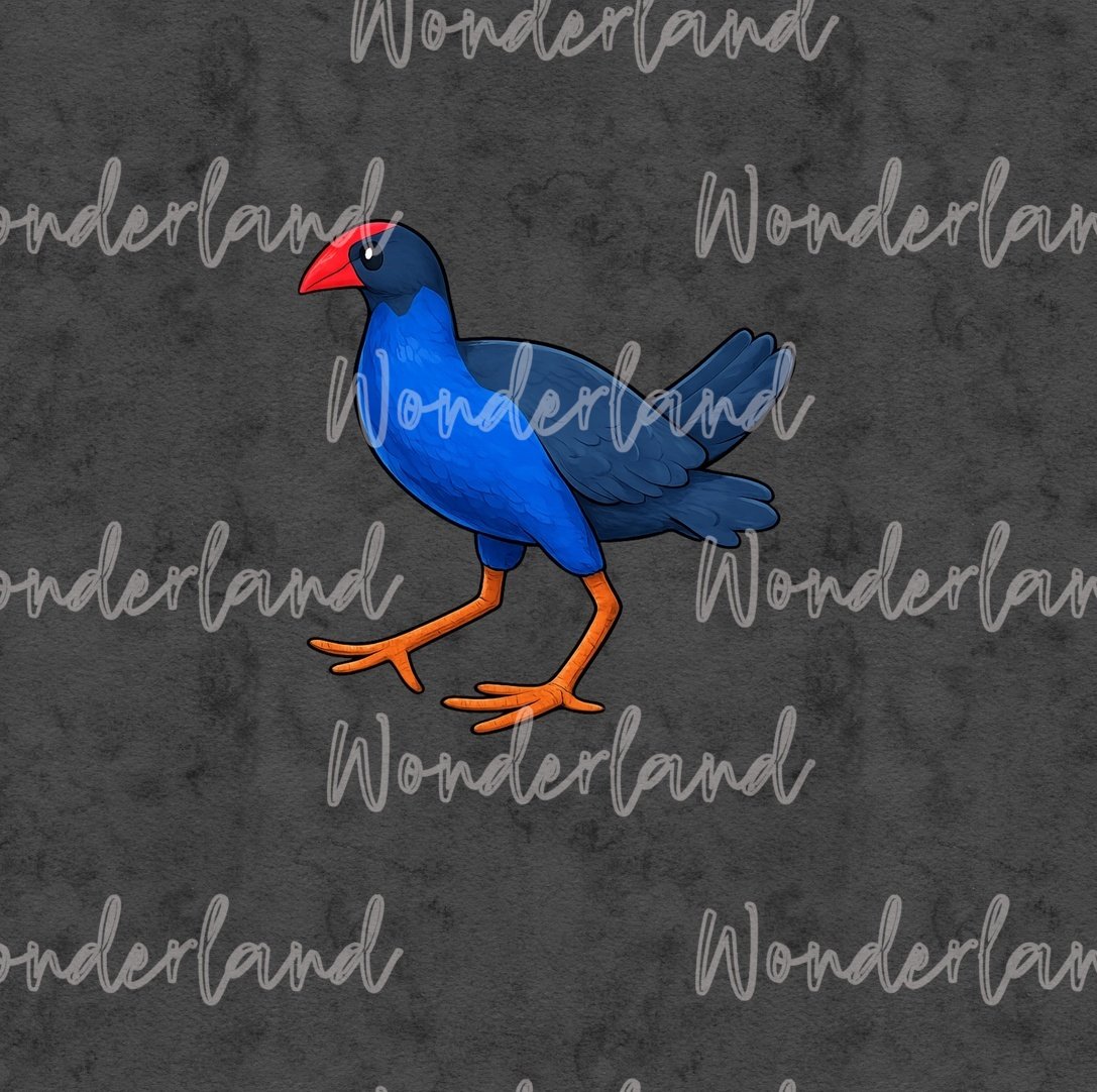 Kiwi Icons Pukeko - Charcoal