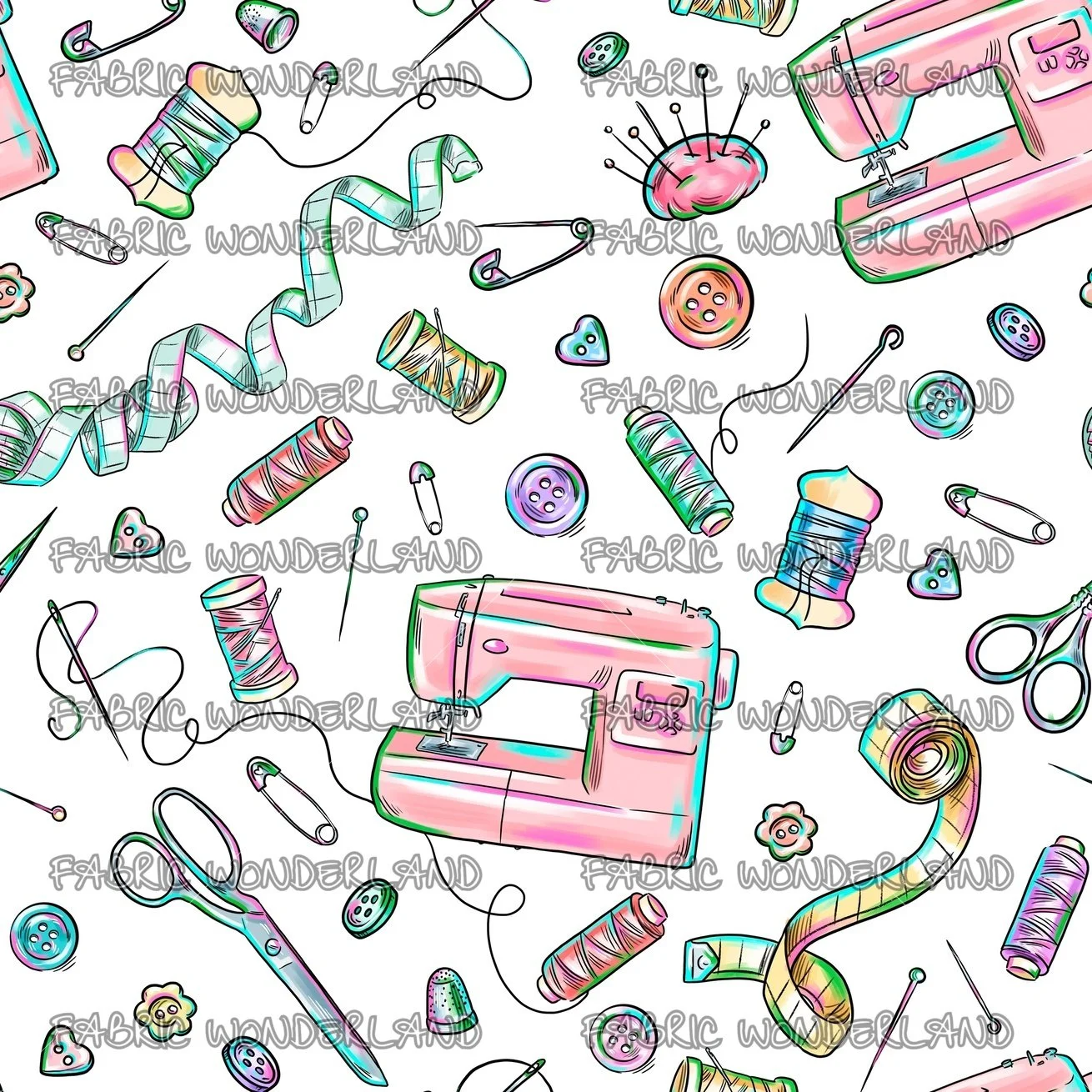 Sewing bits and bobs - White