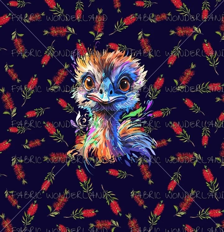 Aussie Animal - Emu - Navy