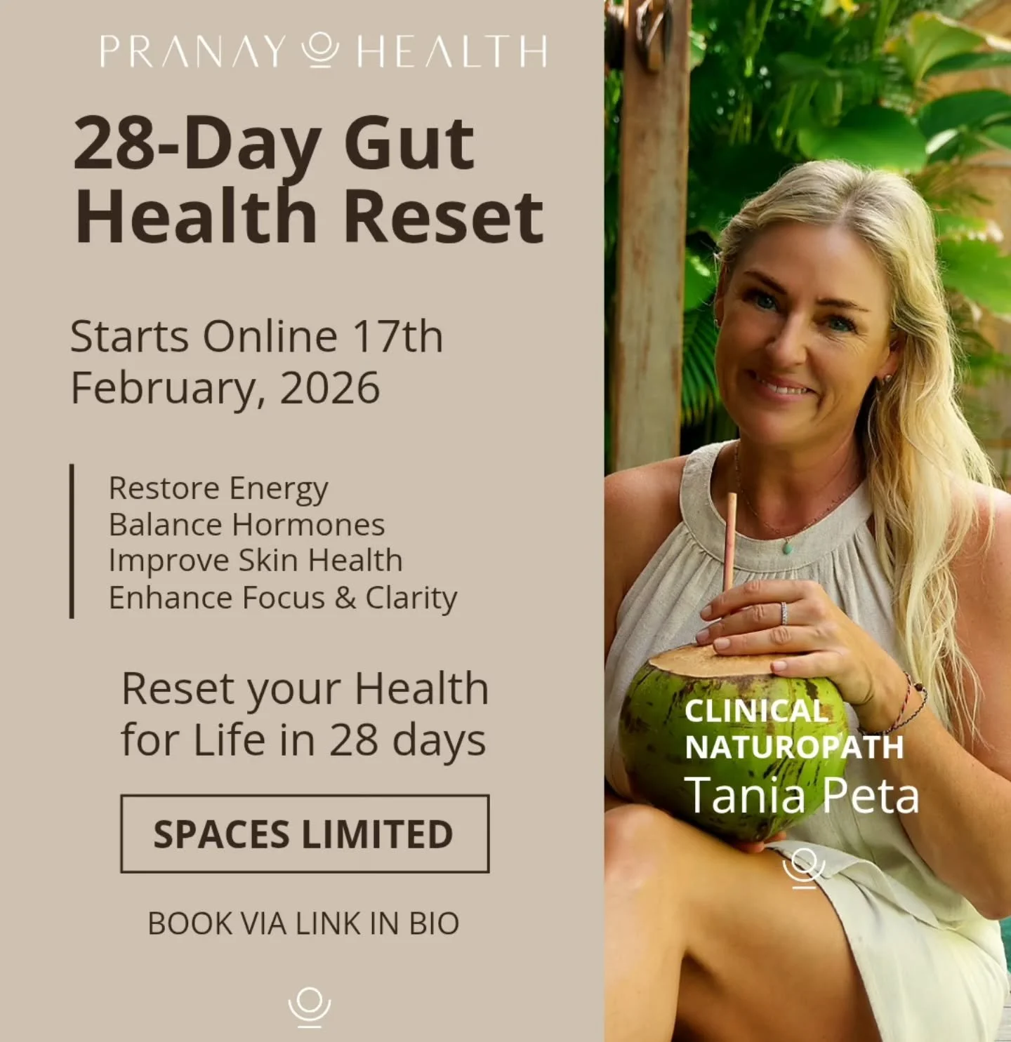 Have you struggled to reach your health goals in the past?

This is your opportunity to do things differently.

On 17 February, my next 28-Day Gut Health Reset Program starts. 

This is designed to set the foundations for long-term health, not quick 