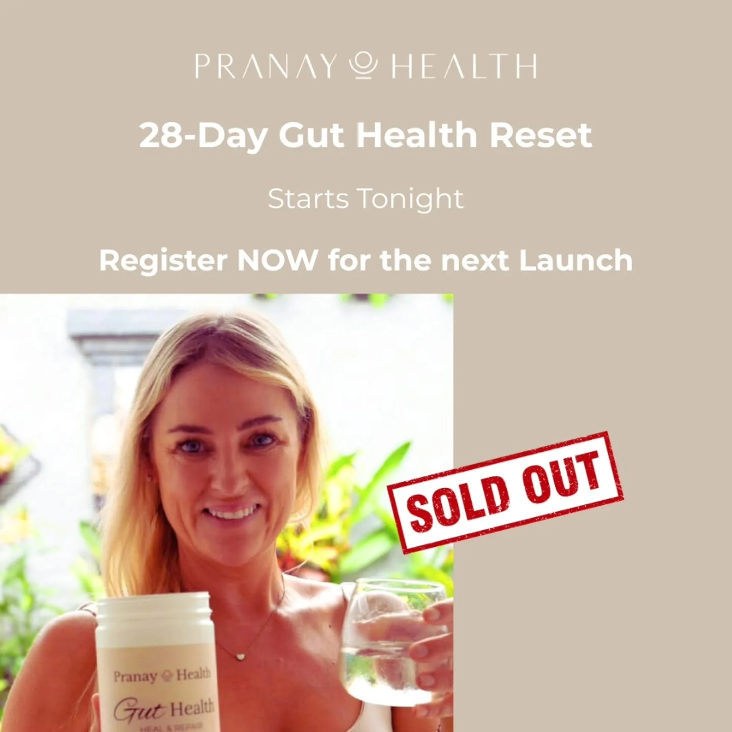 The next sold-out 28-Day Gut Health Reset starts tonight.

If you're looking to discover the root cause of your health concern with personalised support, education, and guidance for lasting results. Register NOW for the next launch.

I'd love to supp