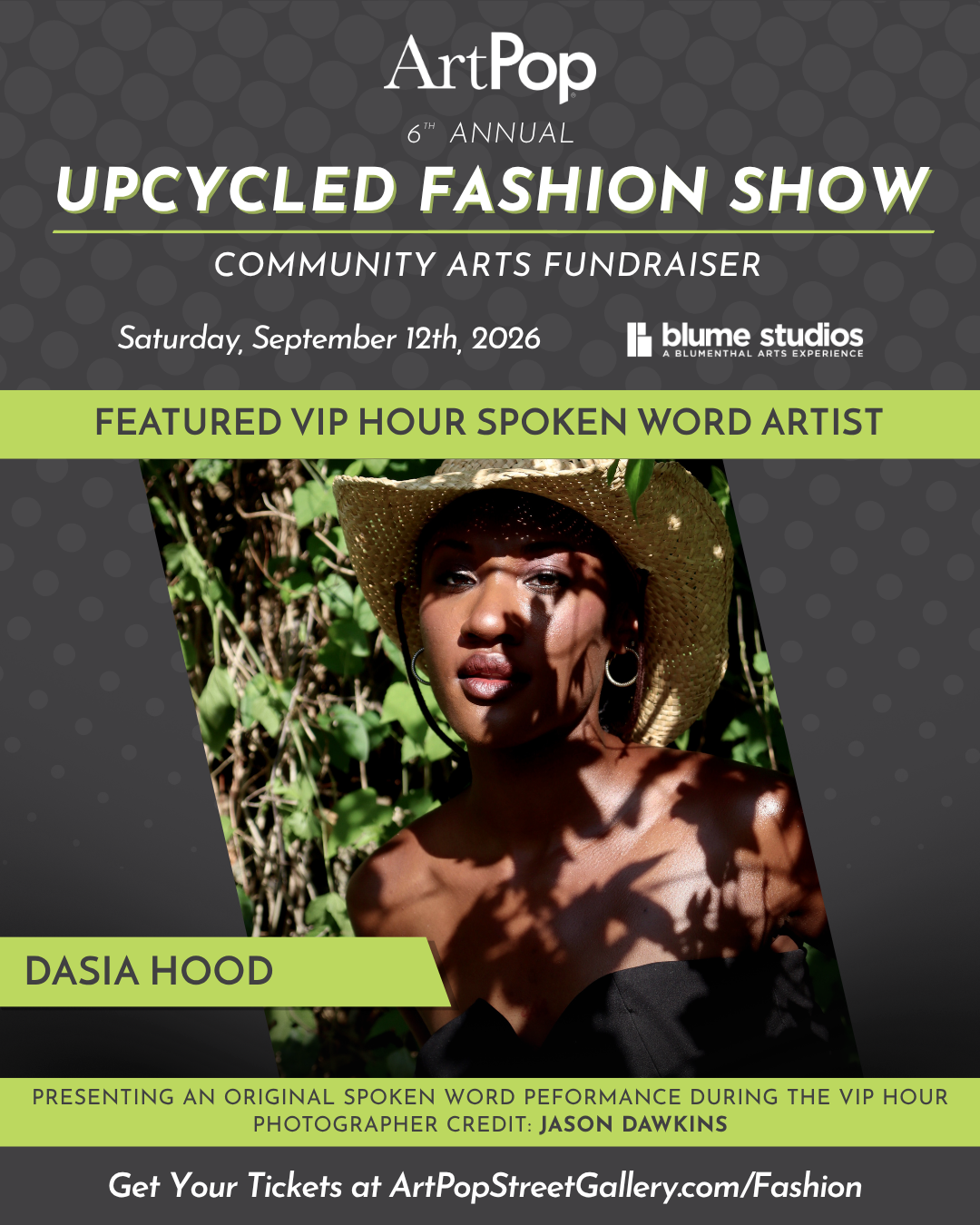 ArtPop Upcycled Fashion Show 2026 Spoken Word Artist