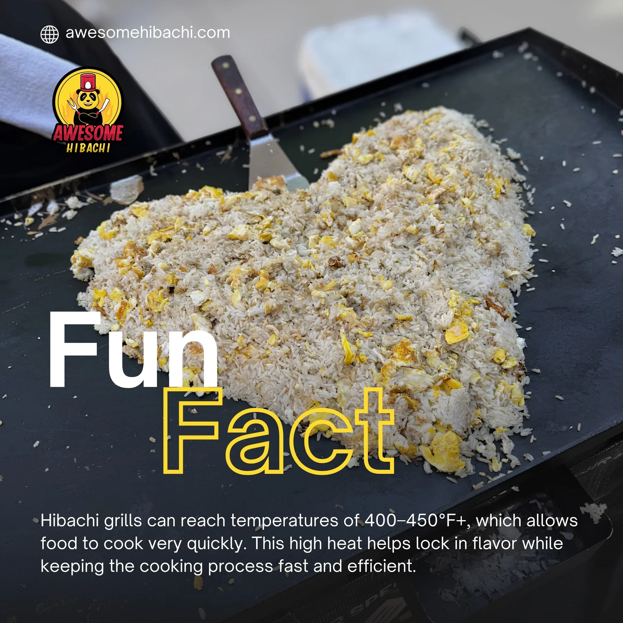 Fun fact: hibachi grills get so hot they could probably cook your dinner before you finish deciding what sauce you want 😭🔥🍤

With temperatures reaching 400&ndash;450&deg;F+, that high heat helps lock in flavor, create those delicious grill marks, 