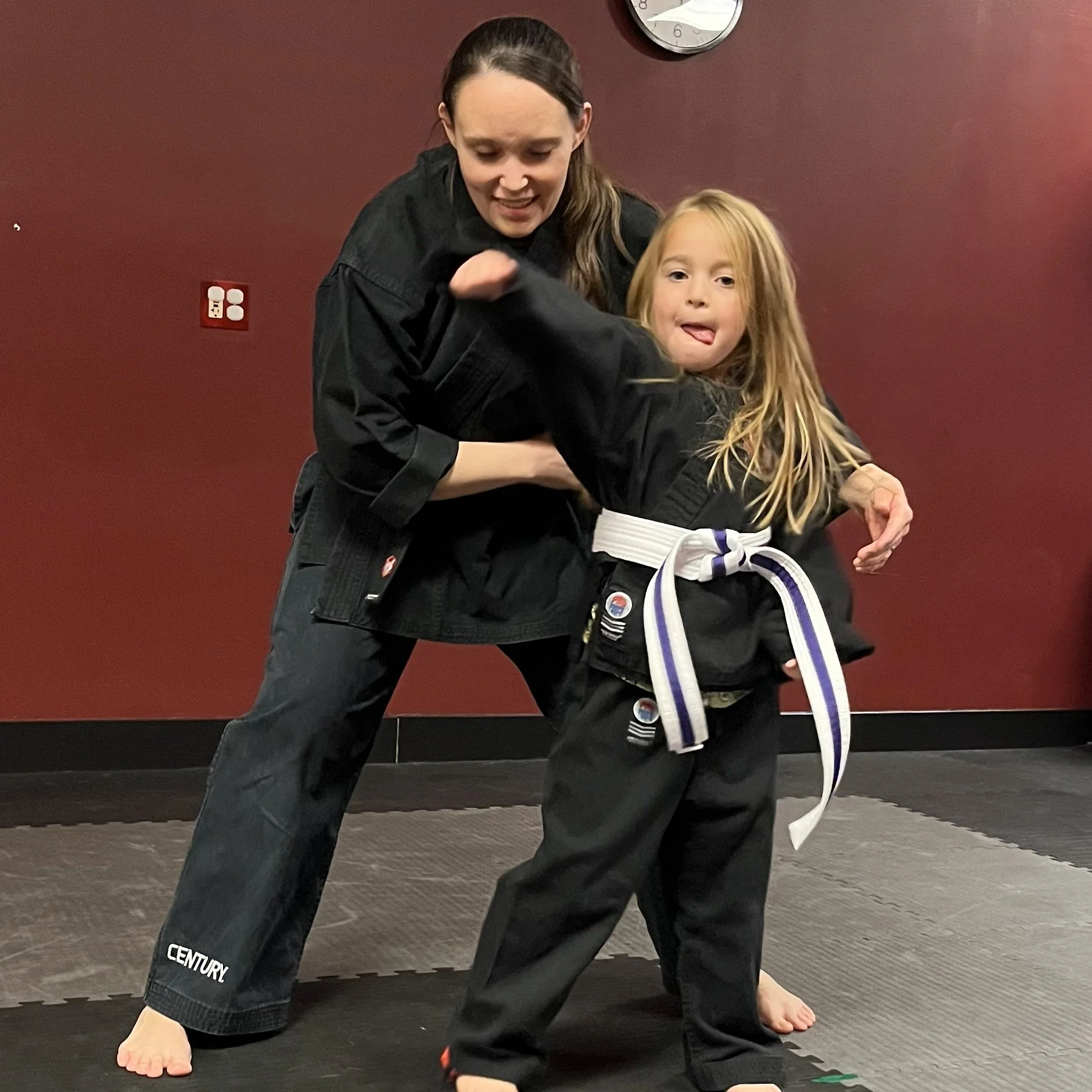 Young child practicing martial arts at W.O.L.F. Martial Arts in Lenexa Kansas