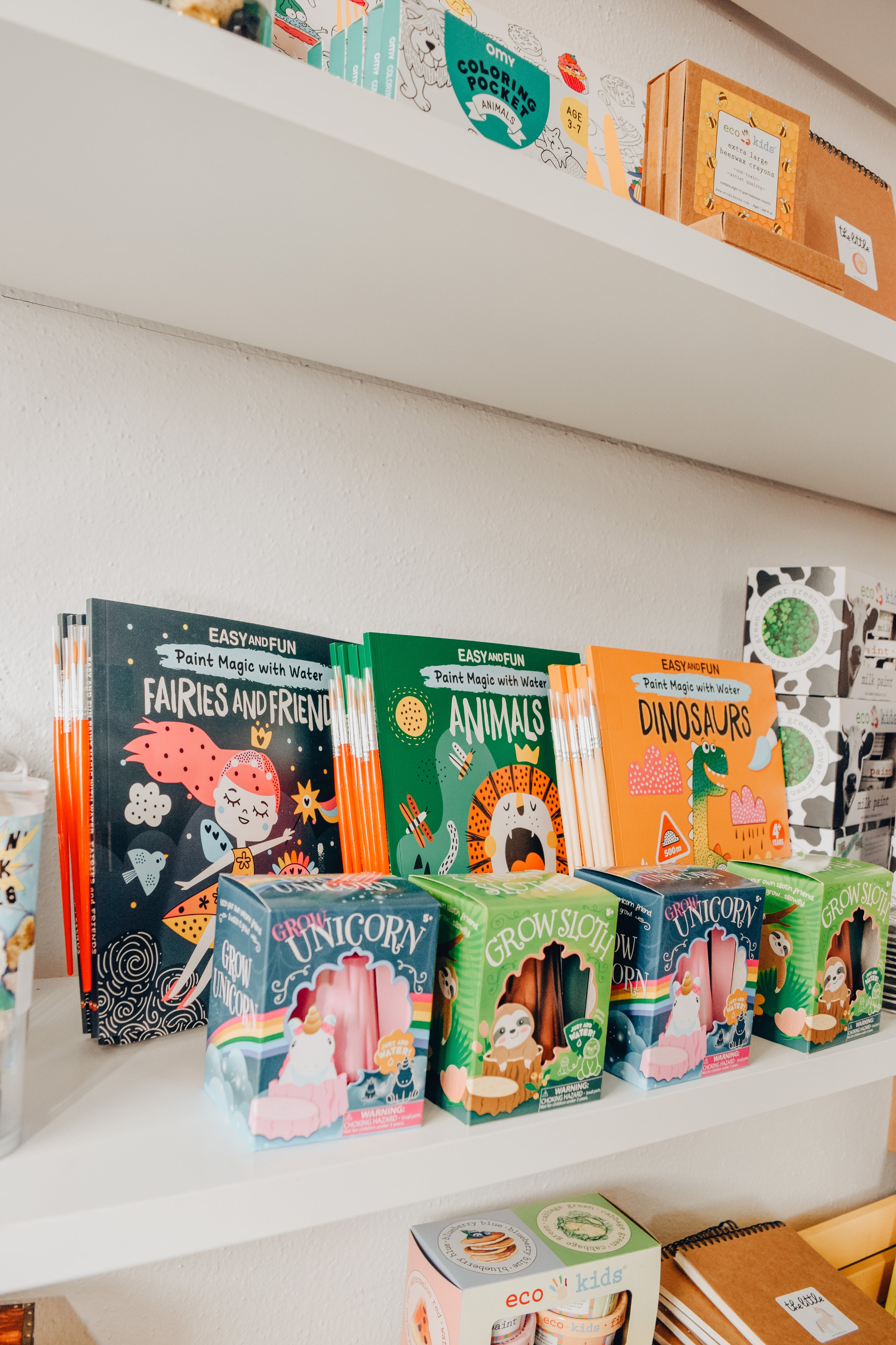 Childrens Books on a Shelf at The Little