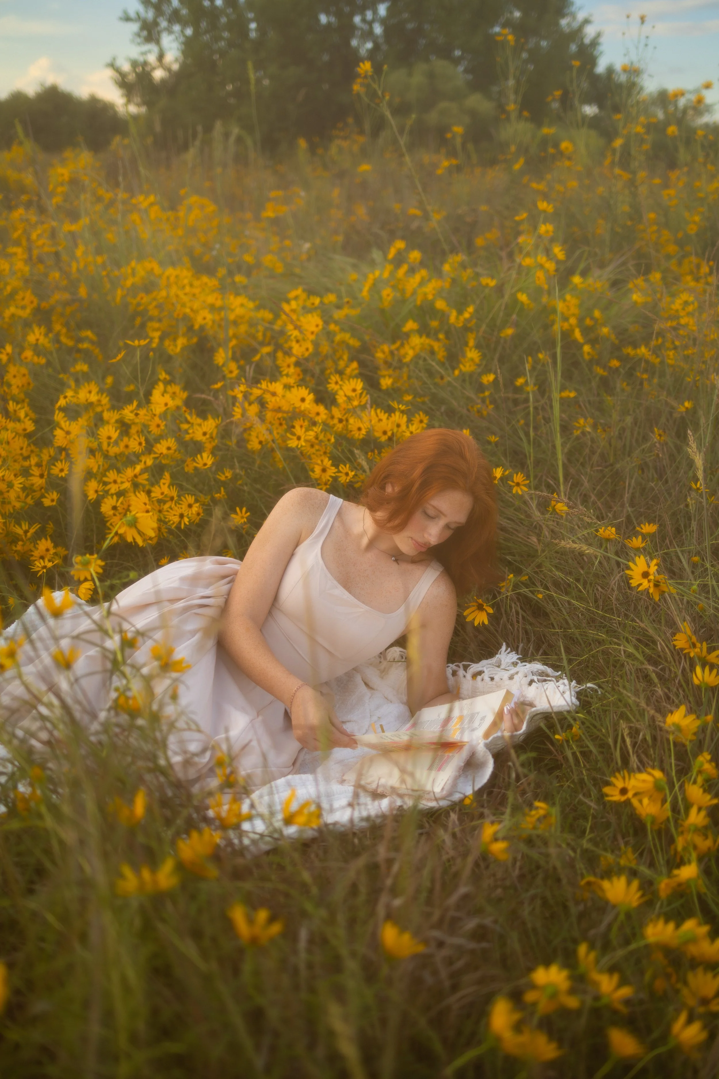 Lay on your side resting on your elbow and turn a page of your book