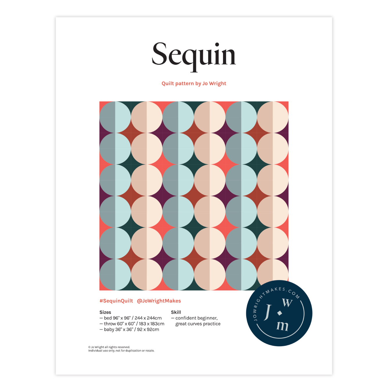 Geometric modern quilt pattern — Jo Wright Makes