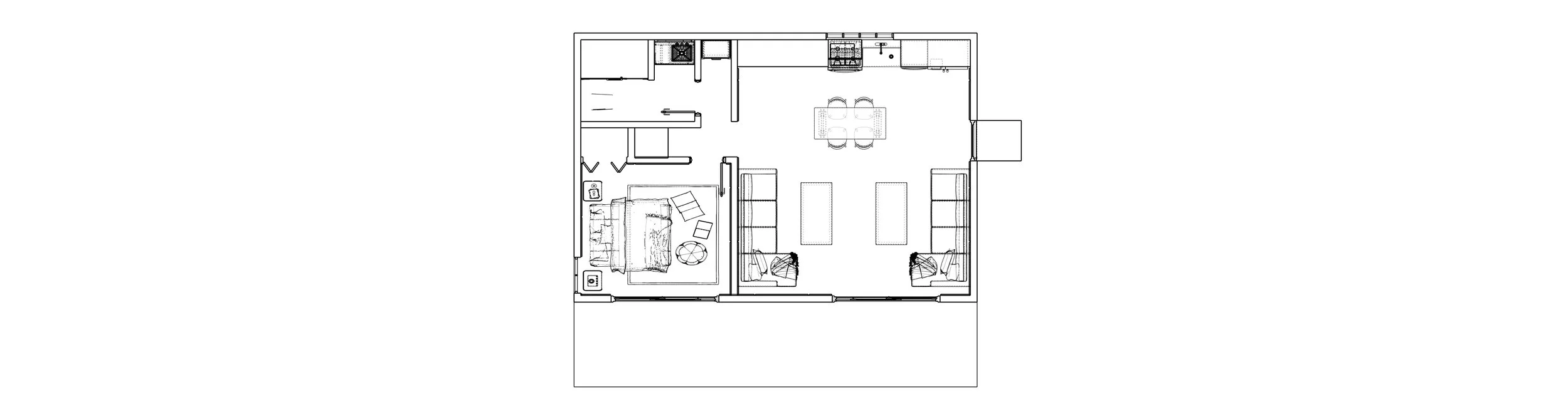 600sqft • Modern Palm Blend style