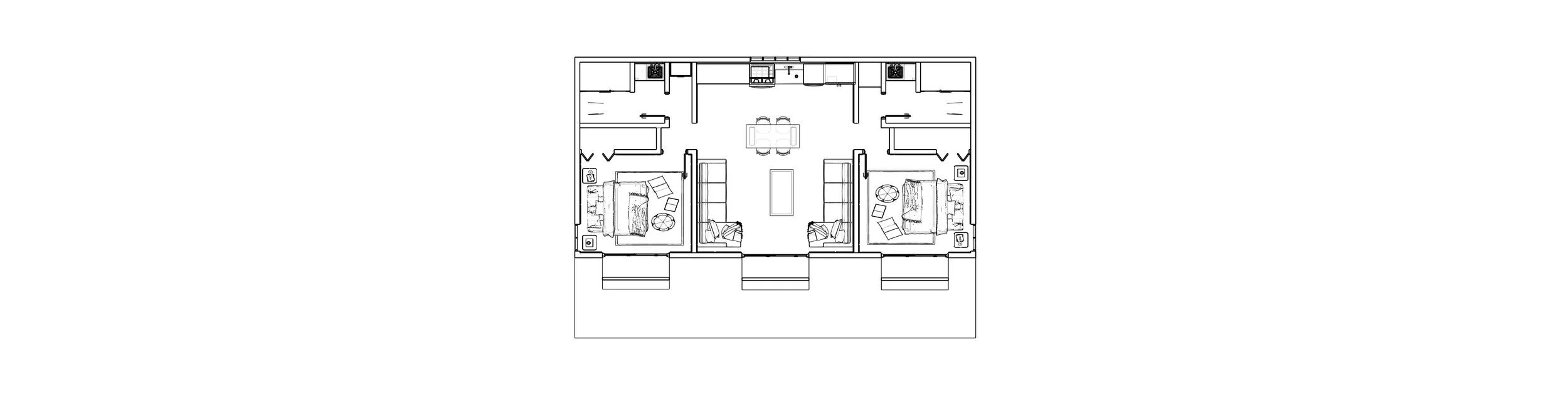 800sqft • Modern Palm Blend style